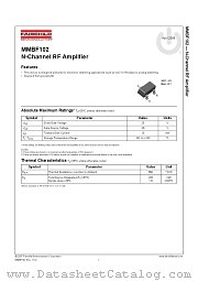 MMBF102 datasheet pdf Fairchild Semiconductor