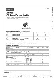 MMBT5550 datasheet pdf Fairchild Semiconductor