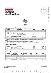 MMSD485B datasheet pdf Fairchild Semiconductor