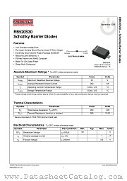 RB520S30 datasheet pdf Fairchild Semiconductor