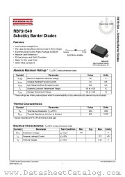 RB751S40 datasheet pdf Fairchild Semiconductor
