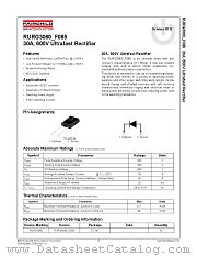 RURG3060_F085 datasheet pdf Fairchild Semiconductor