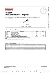 TN2907A datasheet pdf Fairchild Semiconductor