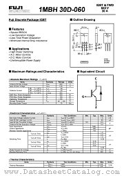 1MBH30D-060 datasheet pdf Fuji Electric