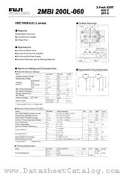 2MBI200L-060 datasheet pdf Fuji Electric
