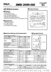 2MBI200N-060 datasheet pdf Fuji Electric
