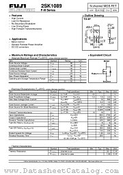 2SK1089 datasheet pdf Fuji Electric