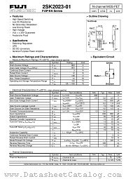 2SK2023-01 datasheet pdf Fuji Electric