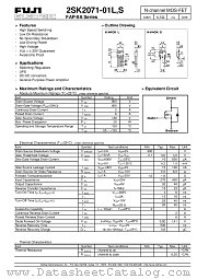2SK2071-01S datasheet pdf Fuji Electric