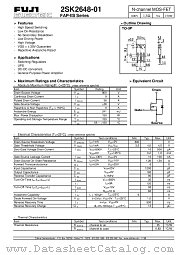 2SK2648-01 datasheet pdf Fuji Electric
