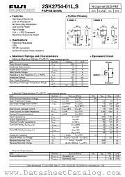 2SK2754-01S datasheet pdf Fuji Electric