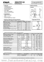 2SK2757-01 datasheet pdf Fuji Electric