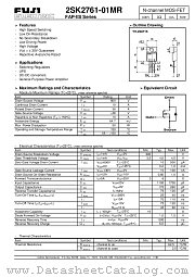 2SK2761-01MR datasheet pdf Fuji Electric
