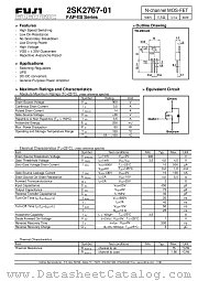 2SK2767-01 datasheet pdf Fuji Electric