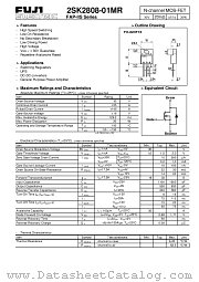 2SK2808-01MR datasheet pdf Fuji Electric