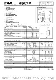 2SK2871-01 datasheet pdf Fuji Electric