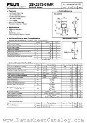 2SK2872-01MR datasheet pdf Fuji Electric
