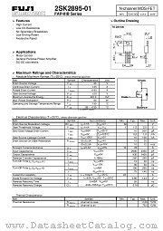 2SK2895-01 datasheet pdf Fuji Electric