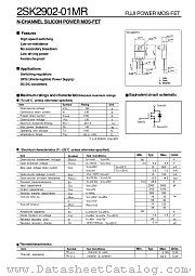 2SK2902-01MR datasheet pdf Fuji Electric