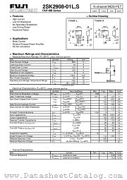 2SK2908-01S datasheet pdf Fuji Electric