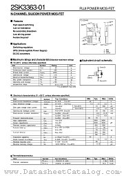2SK3363-01 datasheet pdf Fuji Electric