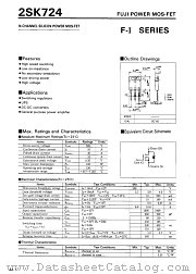 2SK724 datasheet pdf Fuji Electric