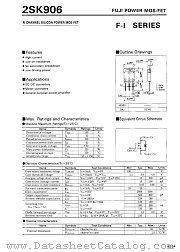 2SK906 datasheet pdf Fuji Electric