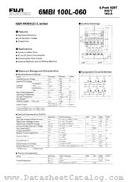 6MBI100L-060 datasheet pdf Fuji Electric
