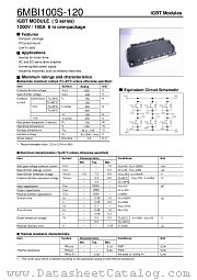 6MBI100S-120 datasheet pdf Fuji Electric