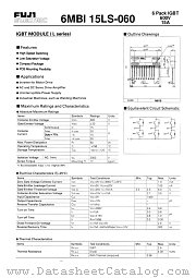 6MBI15LS-060 datasheet pdf Fuji Electric