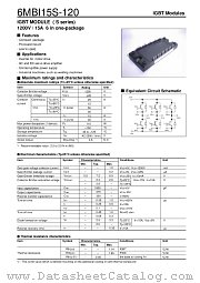 6MBI15S-120 datasheet pdf Fuji Electric