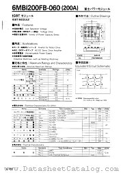 6MBI200FB-060 datasheet pdf Fuji Electric