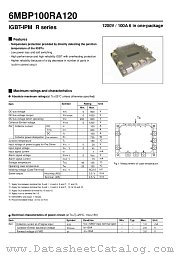 6MBP100RA120 datasheet pdf Fuji Electric
