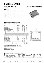 6MBP25RA120 datasheet pdf Fuji Electric
