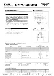 6RI75E-080 datasheet pdf Fuji Electric