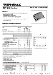 7MBP50RA120 datasheet pdf Fuji Electric