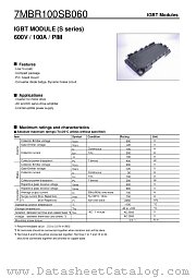 7MBR100SB060 datasheet pdf Fuji Electric