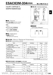 ESAC63M-004 datasheet pdf Fuji Electric