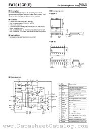 FA7615CP datasheet pdf Fuji Electric