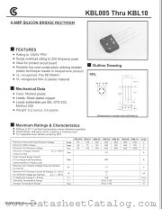KBL10 datasheet pdf Fuji Electric