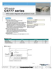 C4777-01 datasheet pdf Hamamatsu Corporation