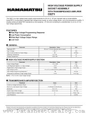 C6271 datasheet pdf Hamamatsu Corporation