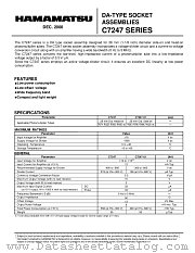 C7247 datasheet pdf Hamamatsu Corporation
