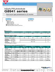 G8941 datasheet pdf Hamamatsu Corporation