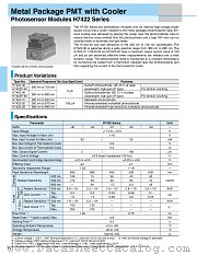 H7422 datasheet pdf Hamamatsu Corporation