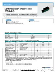 P6448 datasheet pdf Hamamatsu Corporation