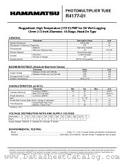 R4177-01 datasheet pdf Hamamatsu Corporation
