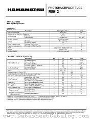 R5912 datasheet pdf Hamamatsu Corporation
