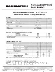 R632-01 datasheet pdf Hamamatsu Corporation
