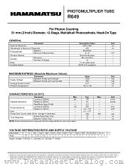 R649 datasheet pdf Hamamatsu Corporation